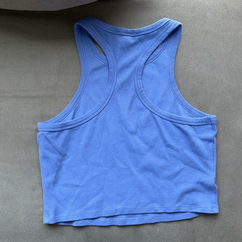Alo Yoga Aspire Tank Crystal Clear Blue/White L - Picture 8 of 8